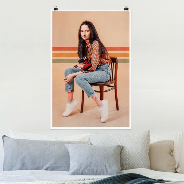 Poster Kunstdruck Retro Mona Lisa