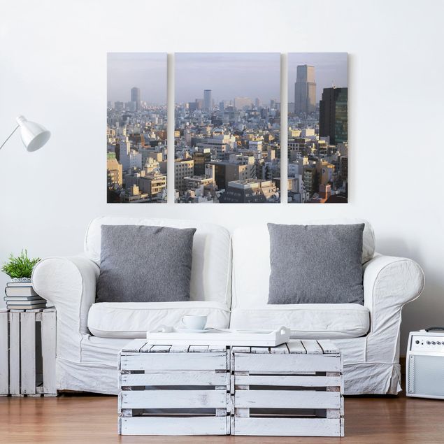 Moderne Leinwandbilder Wohnzimmer Tokyo City