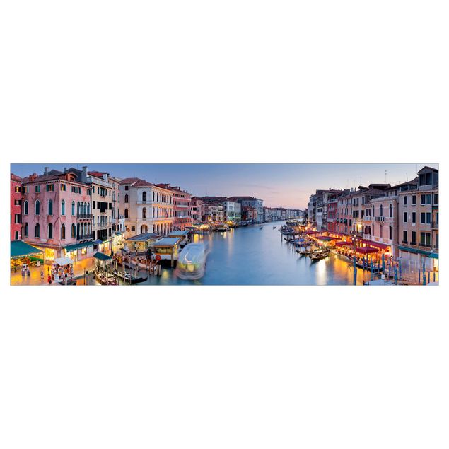 Küchenrückwand Abendstimmung auf Canal Grande in Venedig