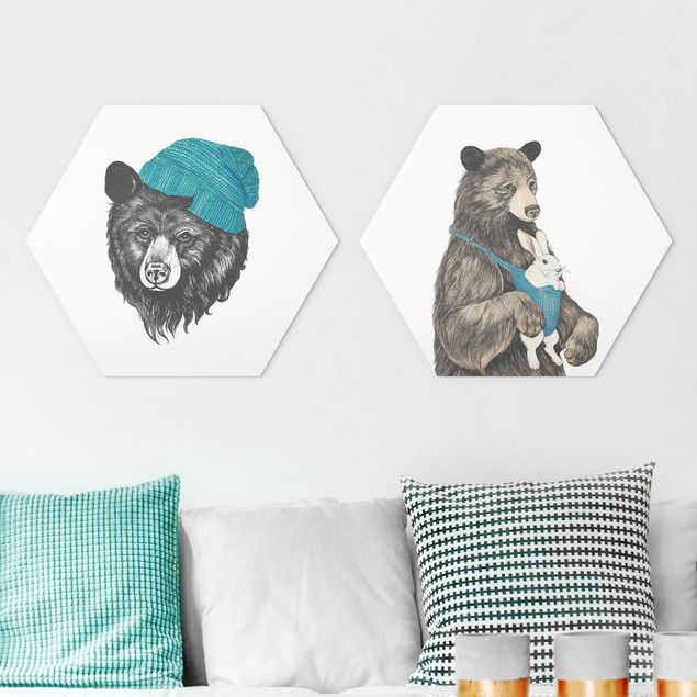 Wandbilder Tiere Bären Paar