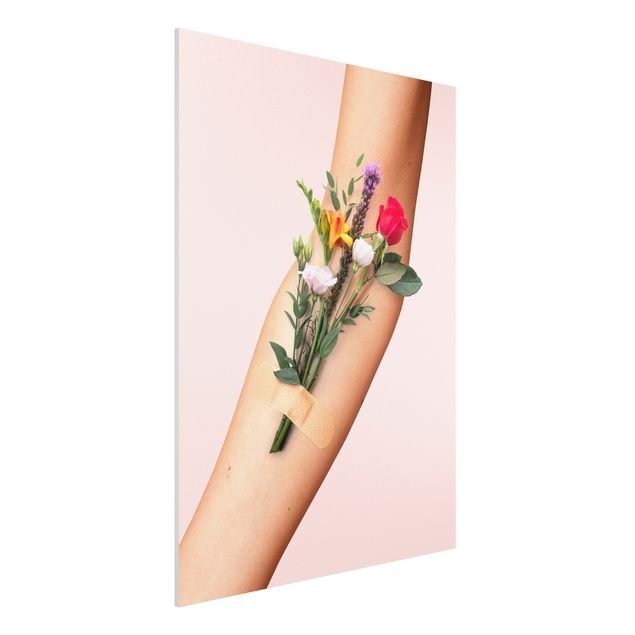 Bilder auf Hartschaumplatte Arm mit Blumen