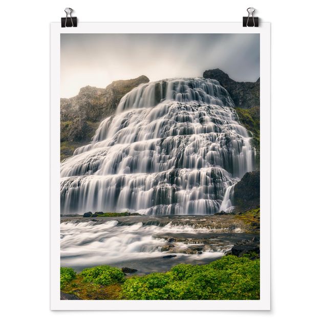 Poster - Dynjandi Wasserfall - Hochformat 3:4