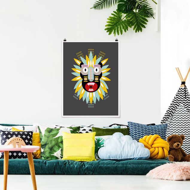 Poster bestellen Collage Ethno Maske - King Kong