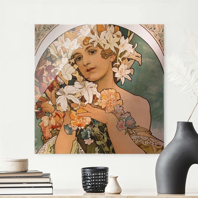 Jugendstil Bilder Alfons Mucha - Blume