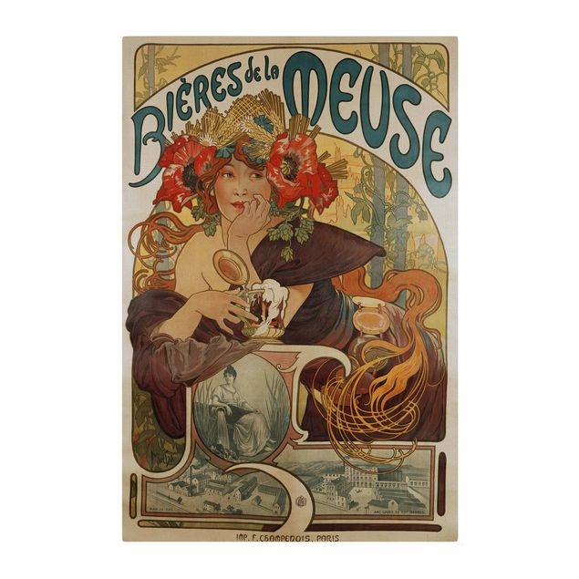 Kunstdrucke Alfons Mucha - Plakat für La Meuse Bier