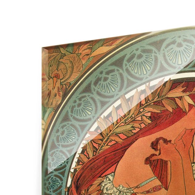 Wandbilder Kunstdruck Alfons Mucha - Vier Künste - Die Poesie