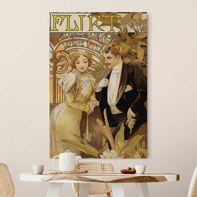 Jugendstil Bilder Alfons Mucha - Werbeplakat für Flirt Biscuits