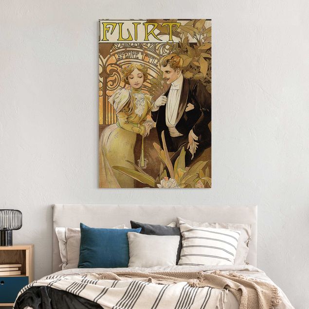 Wandbilder Alfons Mucha - Werbeplakat für Flirt Biscuits
