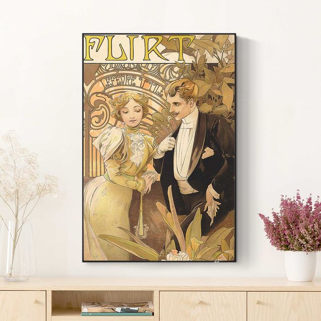 Art Deco Bilder Alfons Mucha - Werbeplakat für Flirt Biscuits