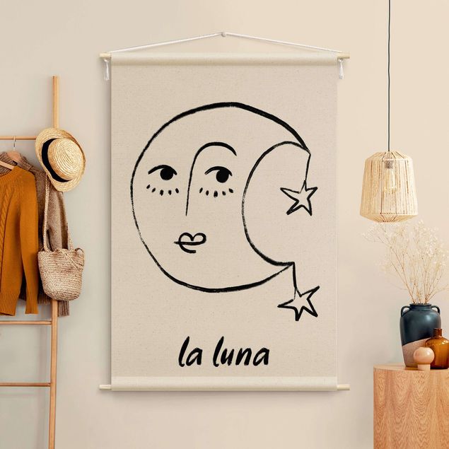 Wandbehang Stoffbild Alina Buffiere - La Luna