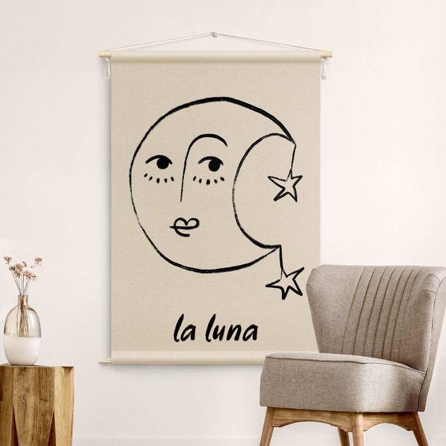Wandbehang Tuch Alina Buffiere - La Luna