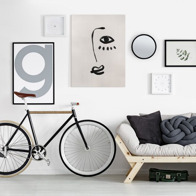 Moderne Leinwandbilder Wohnzimmer Alina Buffiere Illustration - Ich seh dich