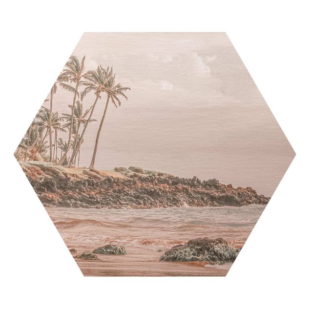 Hexagon Bild Alu-Dibond - Aloha Hawaii Strand