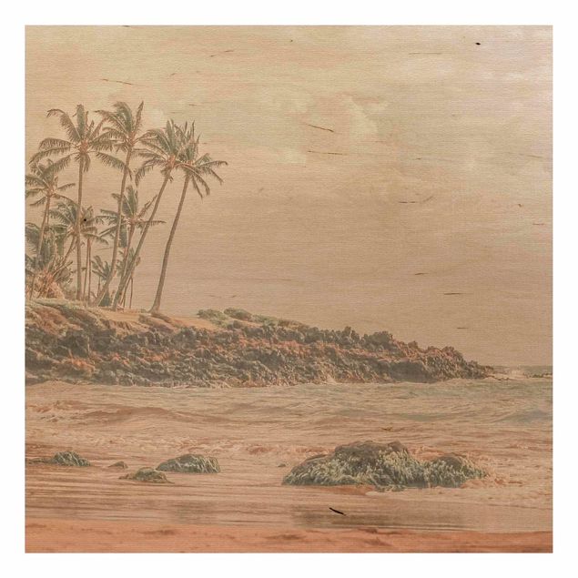 Holzbilder Landschaften Aloha Hawaii Strand