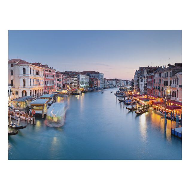 Foto auf Alu Dibond Abendstimmung auf Canal Grande in Venedig