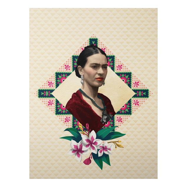 Bilder für die Wand Frida Kahlo - Blumen und Geometrie