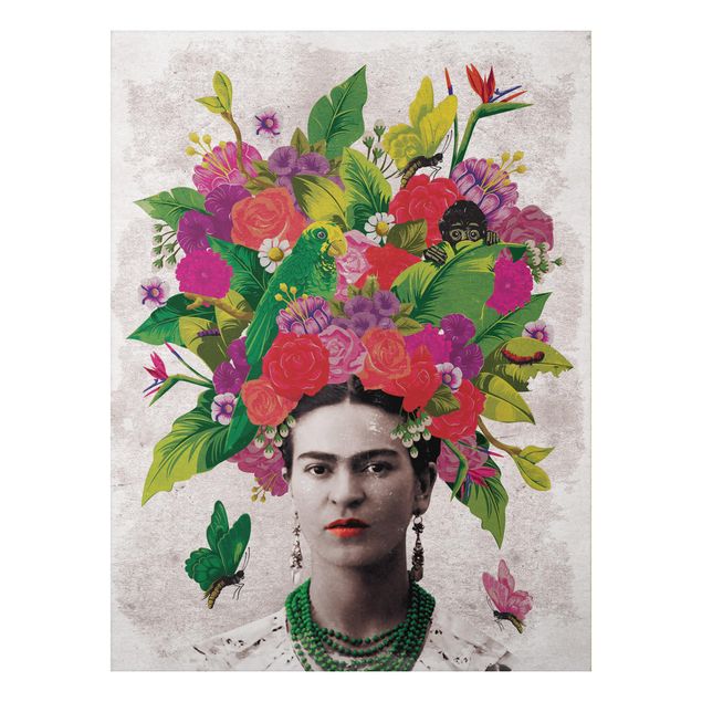 Bilder für die Wand Frida Kahlo - Blumenportrait