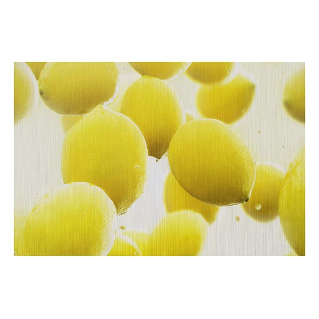 Alu Dibond Bilder Zitronen im Wasser