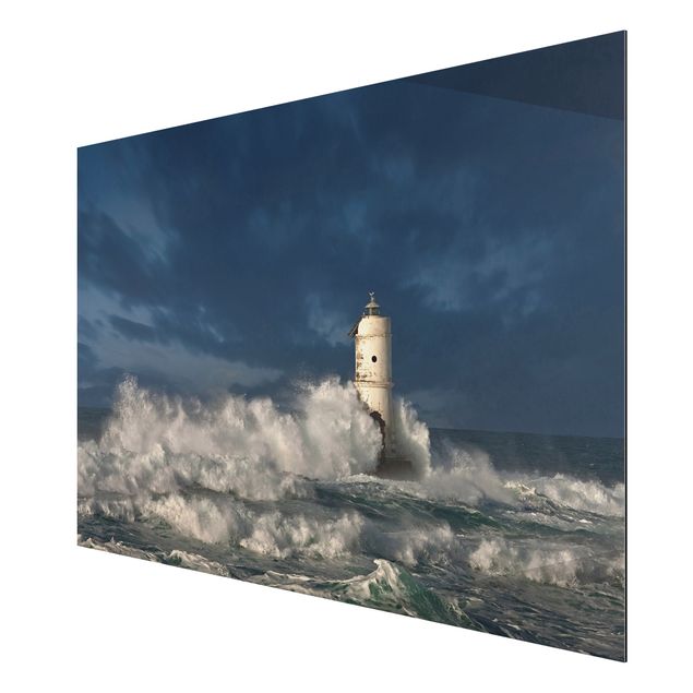 Alu-Dibond Bild - Leuchtturm auf Sardinien
