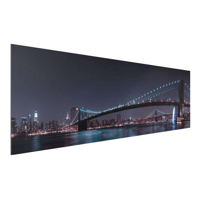 Schöne Wandbilder Manhattan Skyline und Brooklyn Bridge