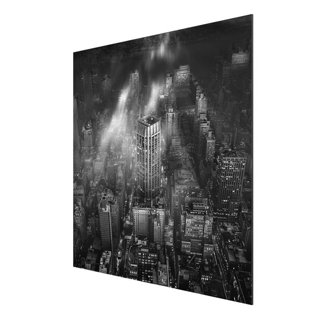 Aluminium Print - Sonnenlicht über New York City - Quadrat 1:1