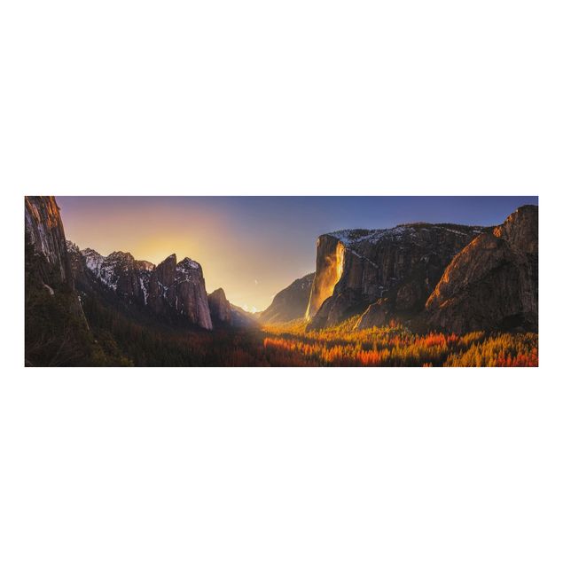 Alu Dibond Bilder Sonnenuntergang im Yosemite