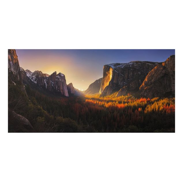 Alu Dibond Bilder Sonnenuntergang im Yosemite