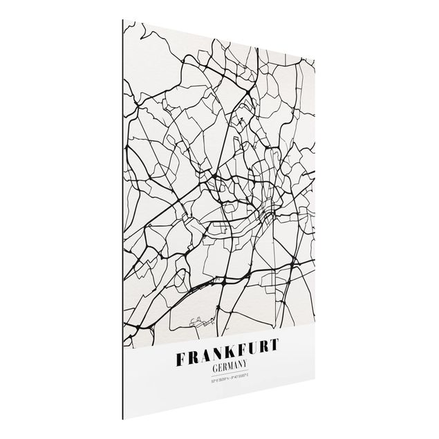 Bilder für die Wand Stadtplan Frankfurt - Klassik