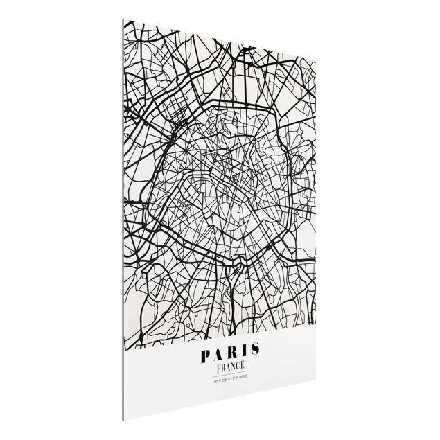 Bilder für die Wand Stadtplan Paris - Klassik