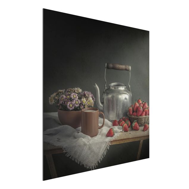 Bilder für die Wand Stillleben mit Erdbeeren
