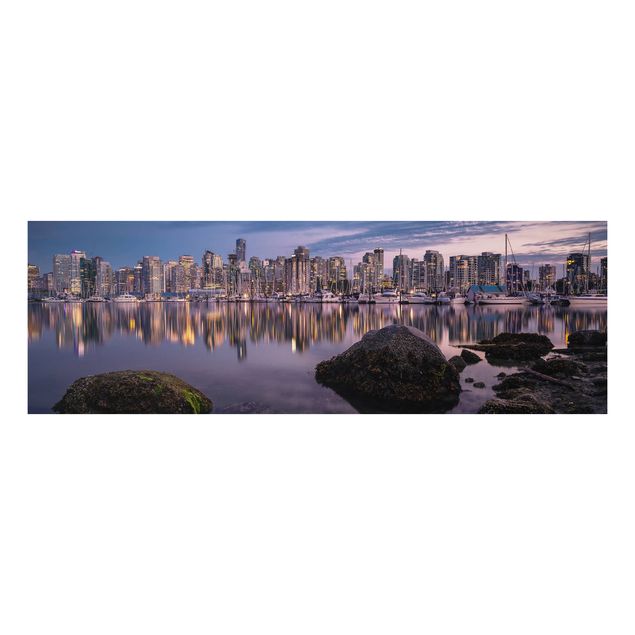 Alu Dibond Bilder Vancouver im Sonnenuntergang