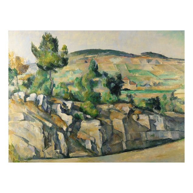 Alu-Dibond Bild - Paul Cézanne - Hügelige Landschaft in der Provence