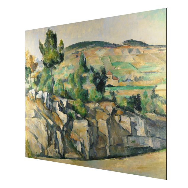 Alu-Dibond Bild - Paul Cézanne - Hügelige Landschaft in der Provence