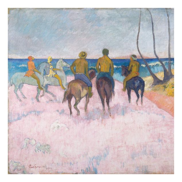 Post Impressionismus Bilder Paul Gauguin - Reiter am Strand