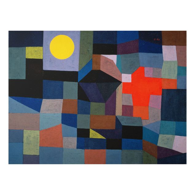 Kunstdruck Expressionismus Paul Klee - Feuer bei Vollmond