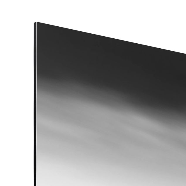Aluminium Print - Weiter Pier schwarz-weiß - Querformat 2:3