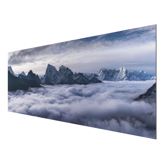 Aluminium Print - Wolkenmeer im Himalaya - Panorama