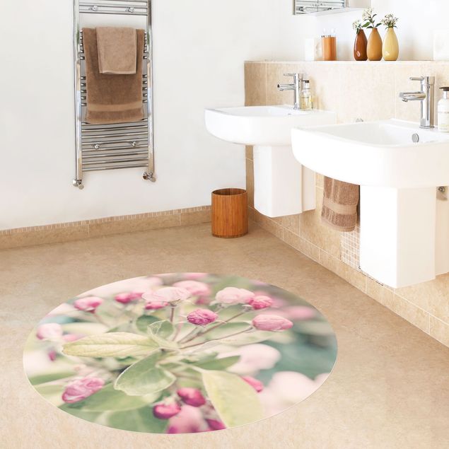 Moderne Teppiche Apfelblüte Bokeh rosa