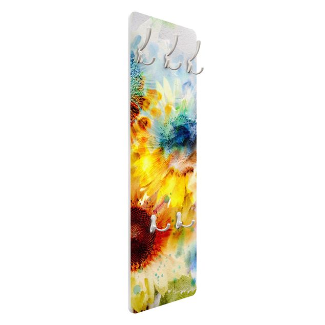 Garderobe - Aquarell Blumen Sonnenblumen