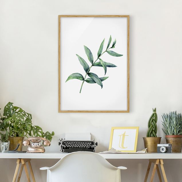 Bilder für die Wand Aquarell Eucalyptus I