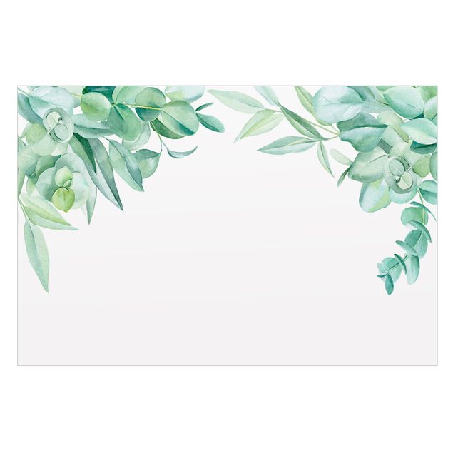 Folie für Fenster Aquarell Eukalyptus Ornament