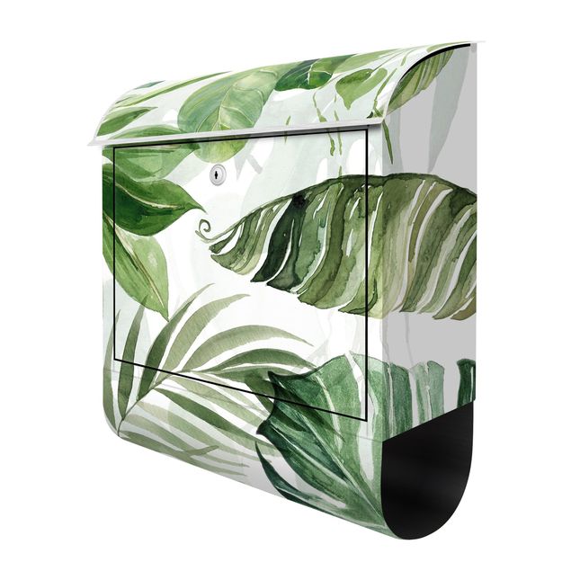 Briefkasten - Aquarell Tropische Blätter und Ranken