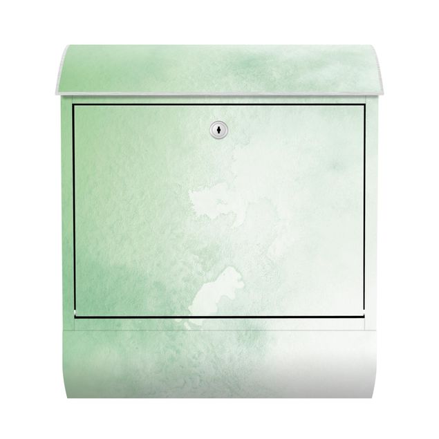 Briefkasten Design Aquarellstruktur Grünes Dickicht