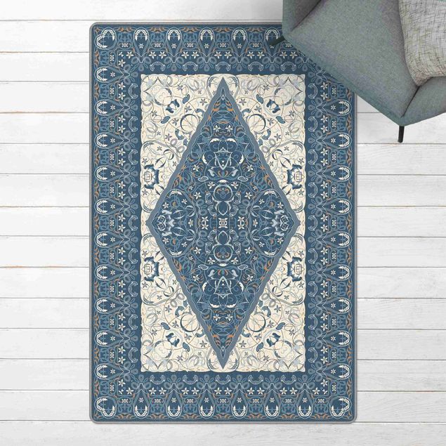 Teppich Perseroptik Arabischer Teppich in blau