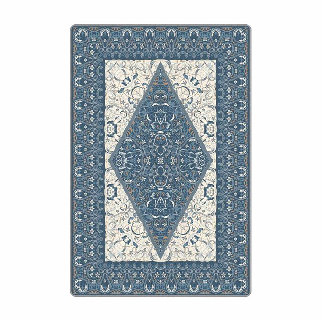 Große Teppiche Arabischer Teppich in blau