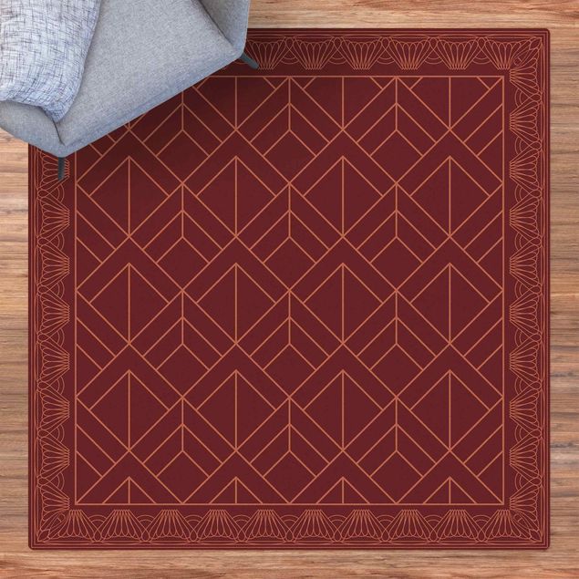 Teppiche Art Deco Schuppen Muster mit Bordüre