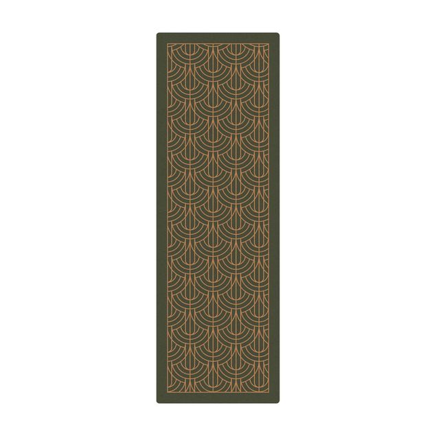 Teppich Esszimmer Art Deco Vorhang Muster mit Rahmen