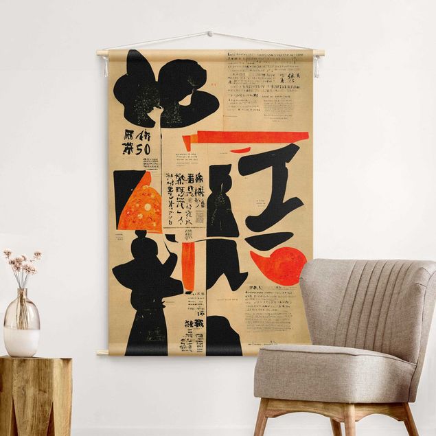 Wandbehang Kunst Asiatische Schriften