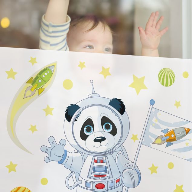 Folie für Fenster Astronaut Panda im All