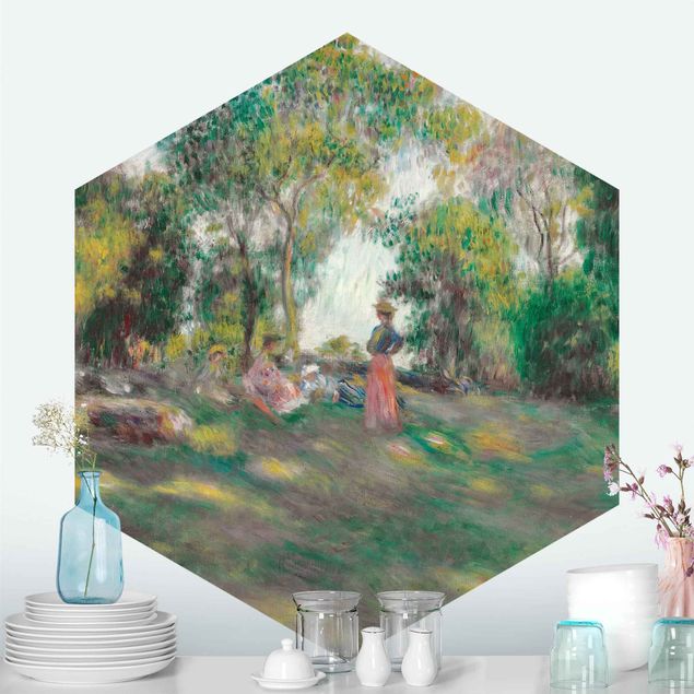 Fototapete Landschaft Auguste Renoir - Landschaft mit Figuren